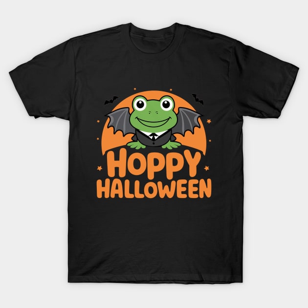 Hoppy Halloween | Batwing Frog Spooky Season T-Shirt by DefineWear